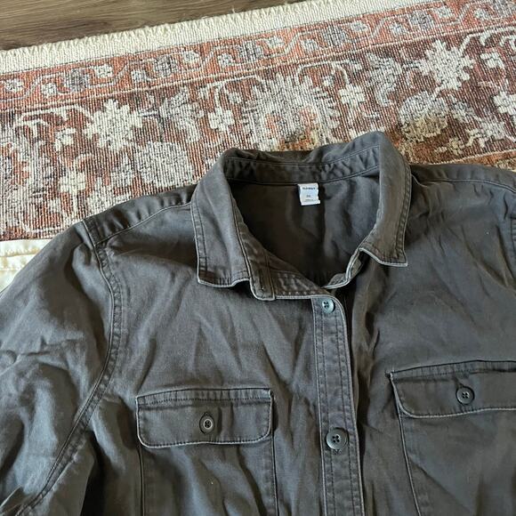 Old Navy Gray Long Sleeve Utility Jumpsuit Full Length Plus Size XXL - Picture 2 of 8